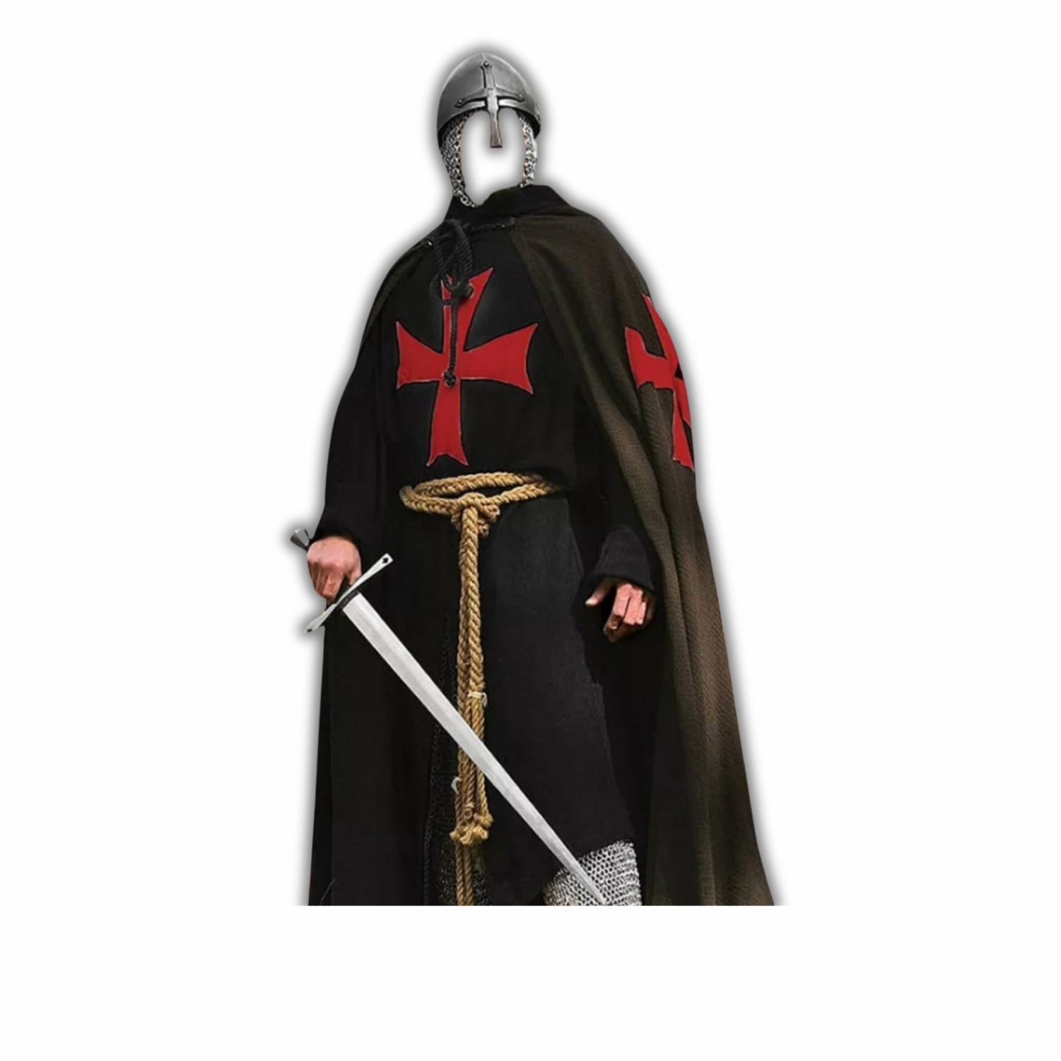 Knight Templar Medieval Tunic & Cloak