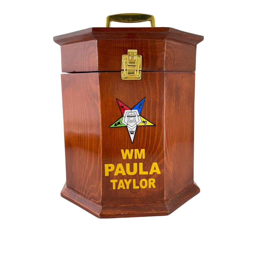 OES Crown Case Natural Wood with Inner Velvet