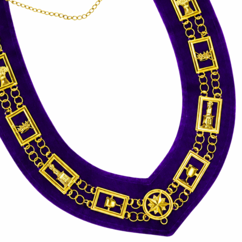 OES Dress Chain Collar with Purple velvet