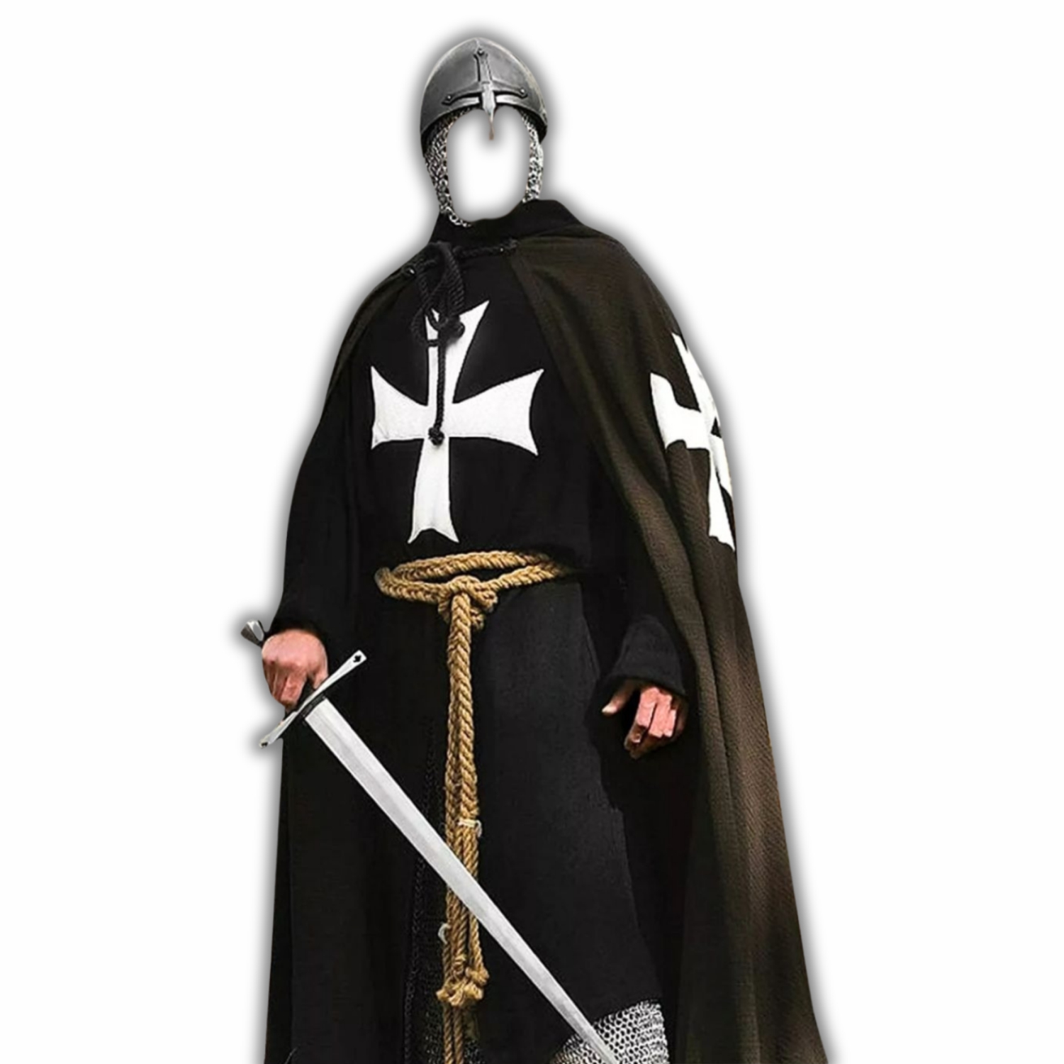 Knight Templar Medieval Tunic & Cloak