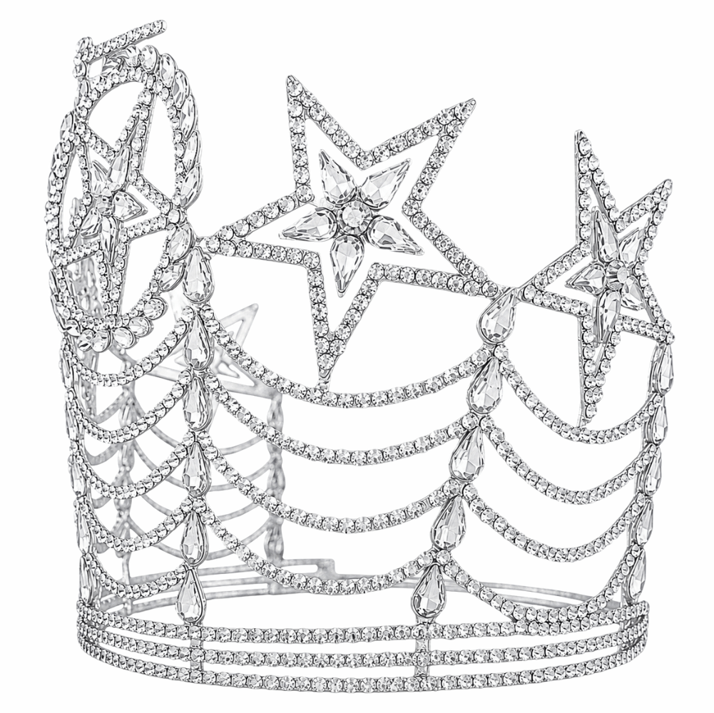 OES Grand Worthy Matron Crown – Taller Style Silver Tone