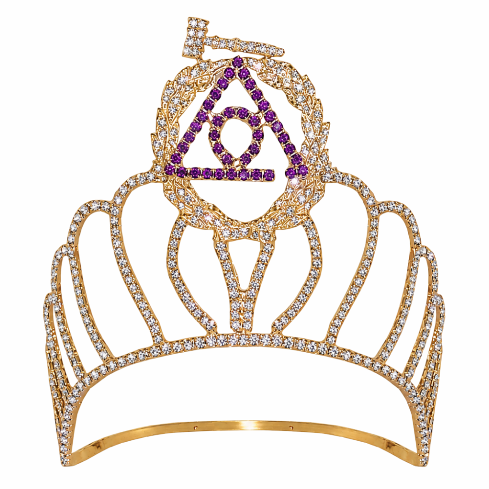 Grand Past Matron LOCOP Crown Tall Style with Wreath and Gavel