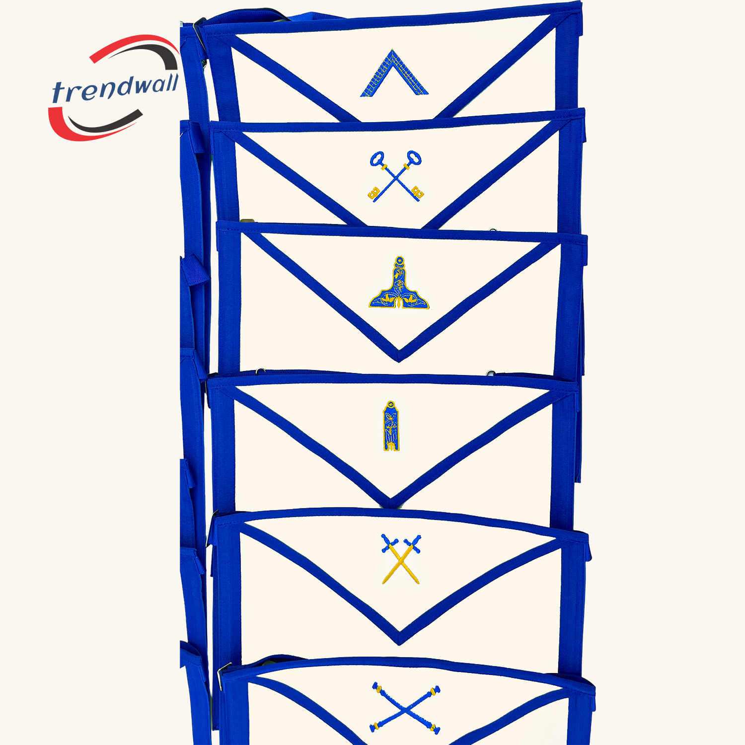 Set of 13 Blue Lodge Officer Aprons