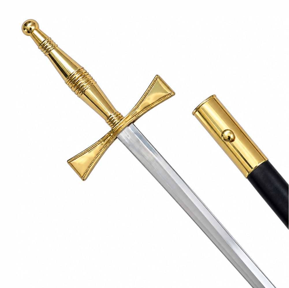 Masonic Sword - Gold Hilt with Black Scabbard