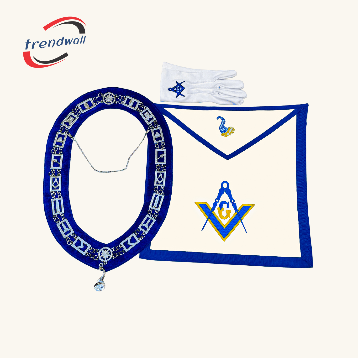 Junior Steward Blue Lodge Officer Apron Blue Lodge Apron Regalia Set