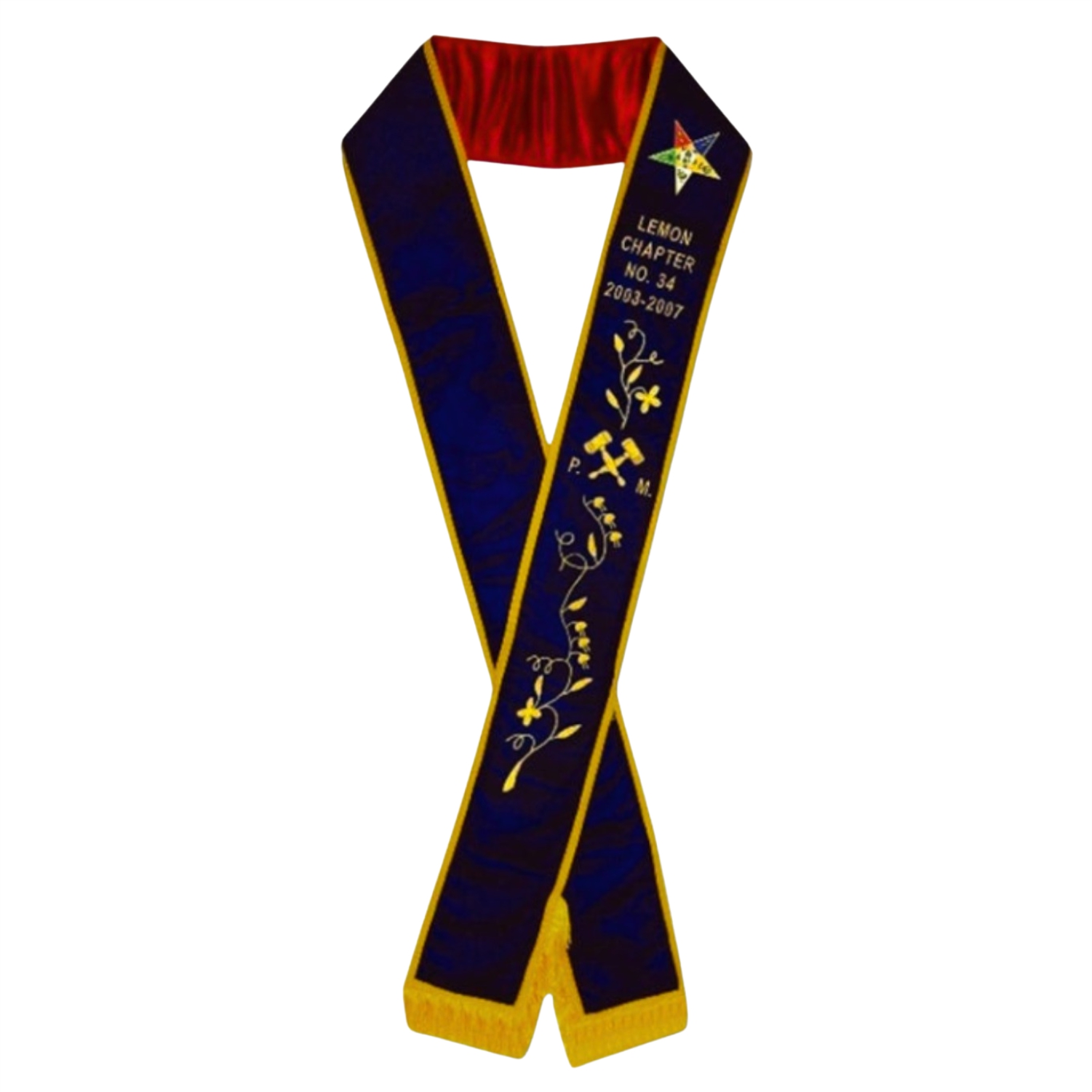 PM Sash with Premium Purple Velvet Bottom Fringe 