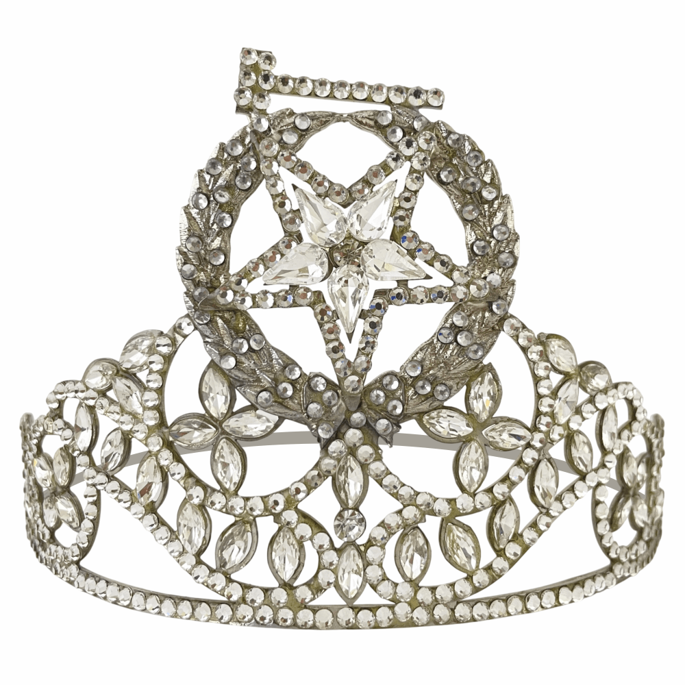 Masonic OES Clear Star Grand Worthy Crown – New Style with Gavel