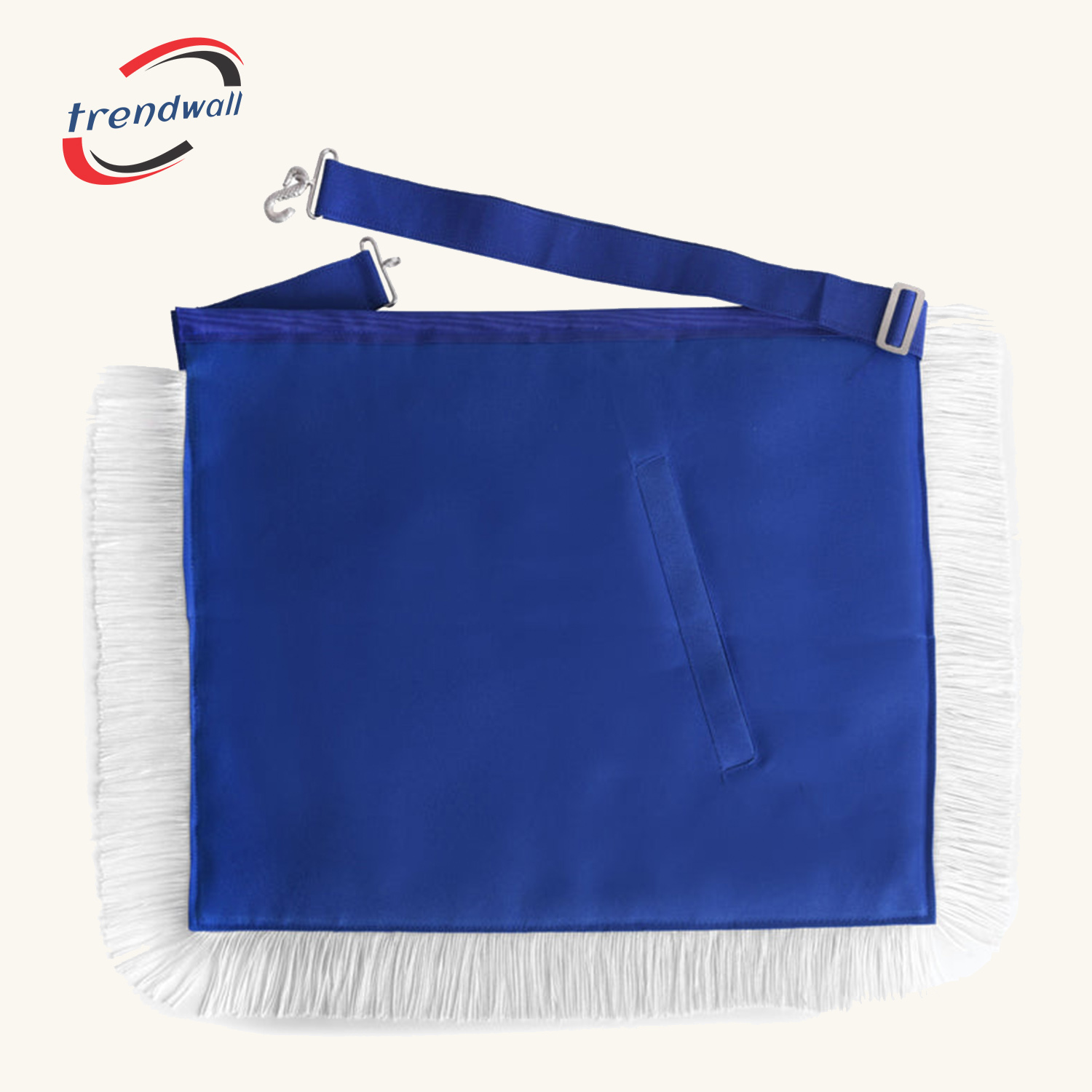 Junior Deacon Blue Lodge Officer Apron - Royal Blue With White Fringe