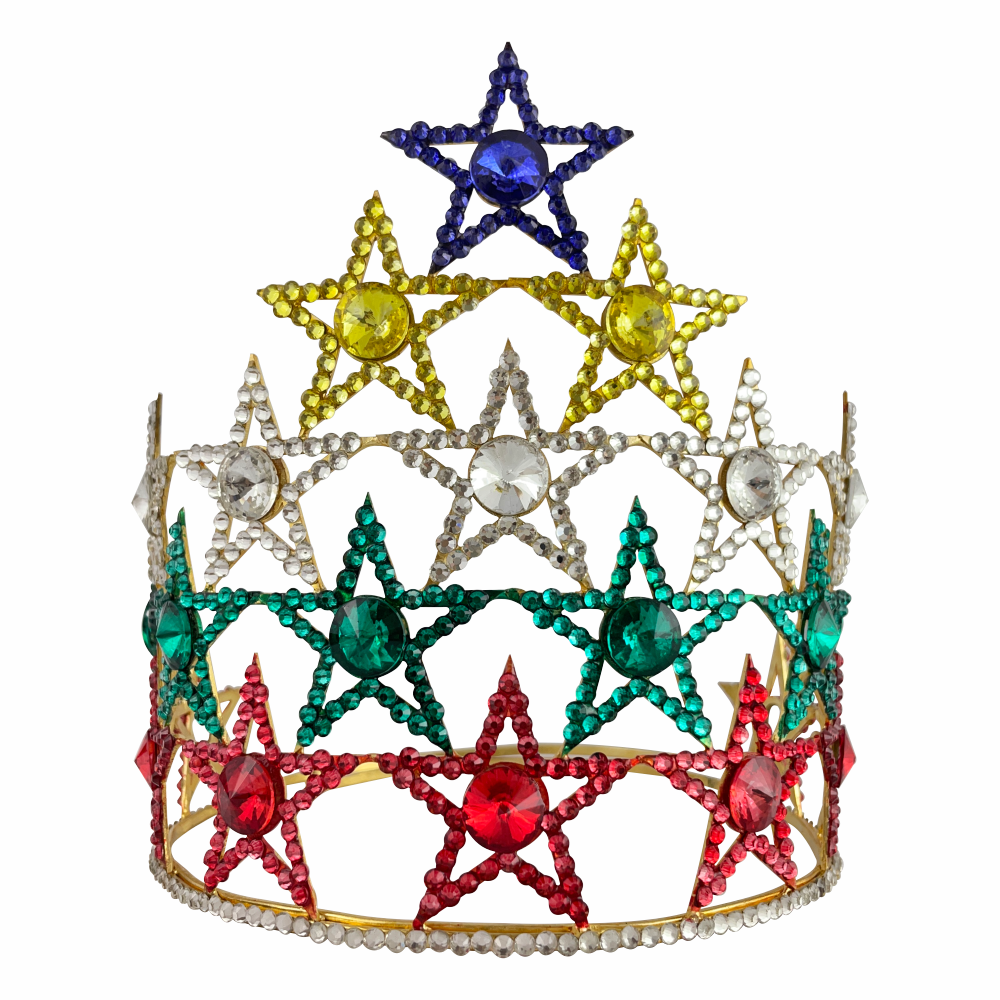 OES Stars Grand Taller Crown Rare Style Gold Tone