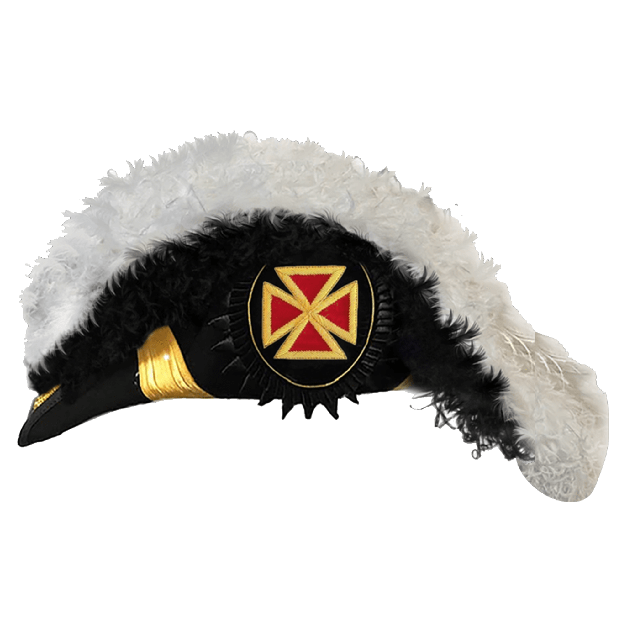 Grand Commander Knights Templar Commandery Chapeau Black Underlayer Plumes