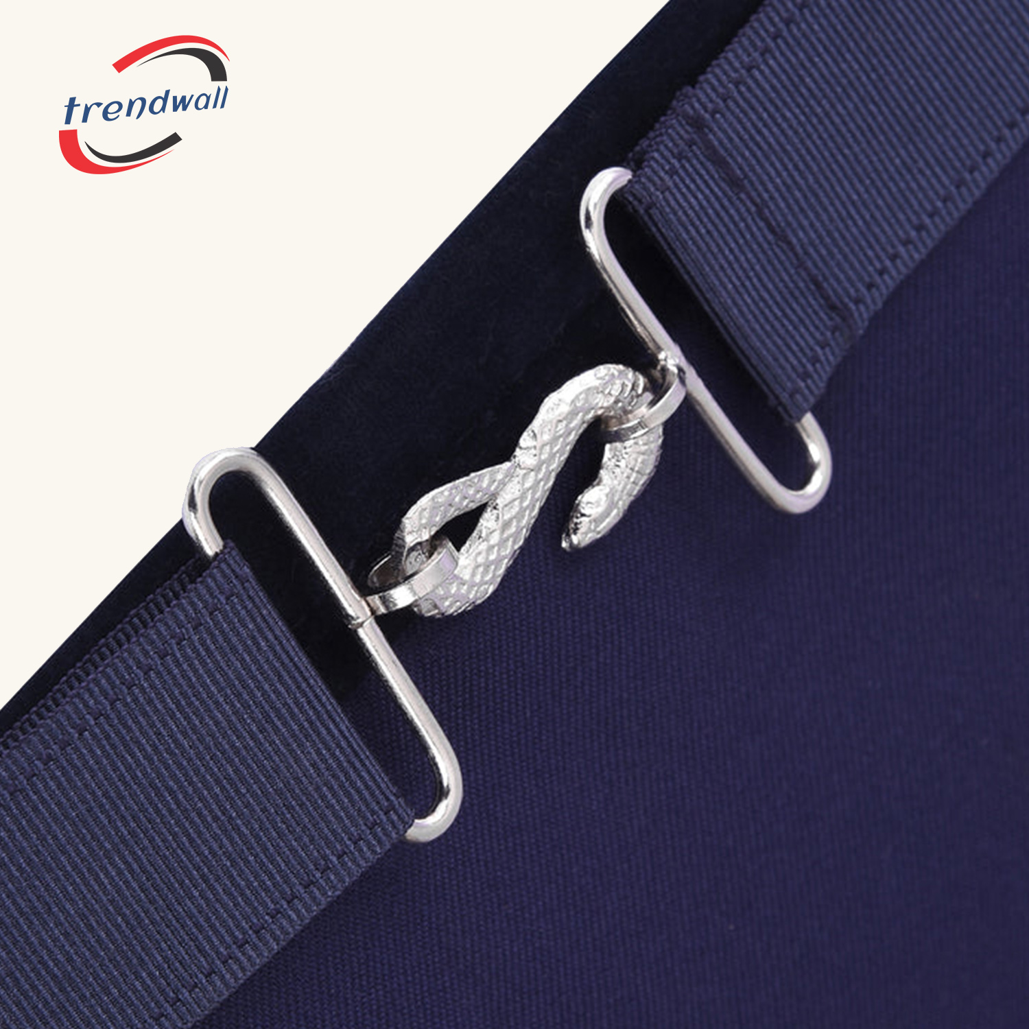  Junior Steward Blue Lodge Officer Apron - Dark Blue + Hand Embroidery