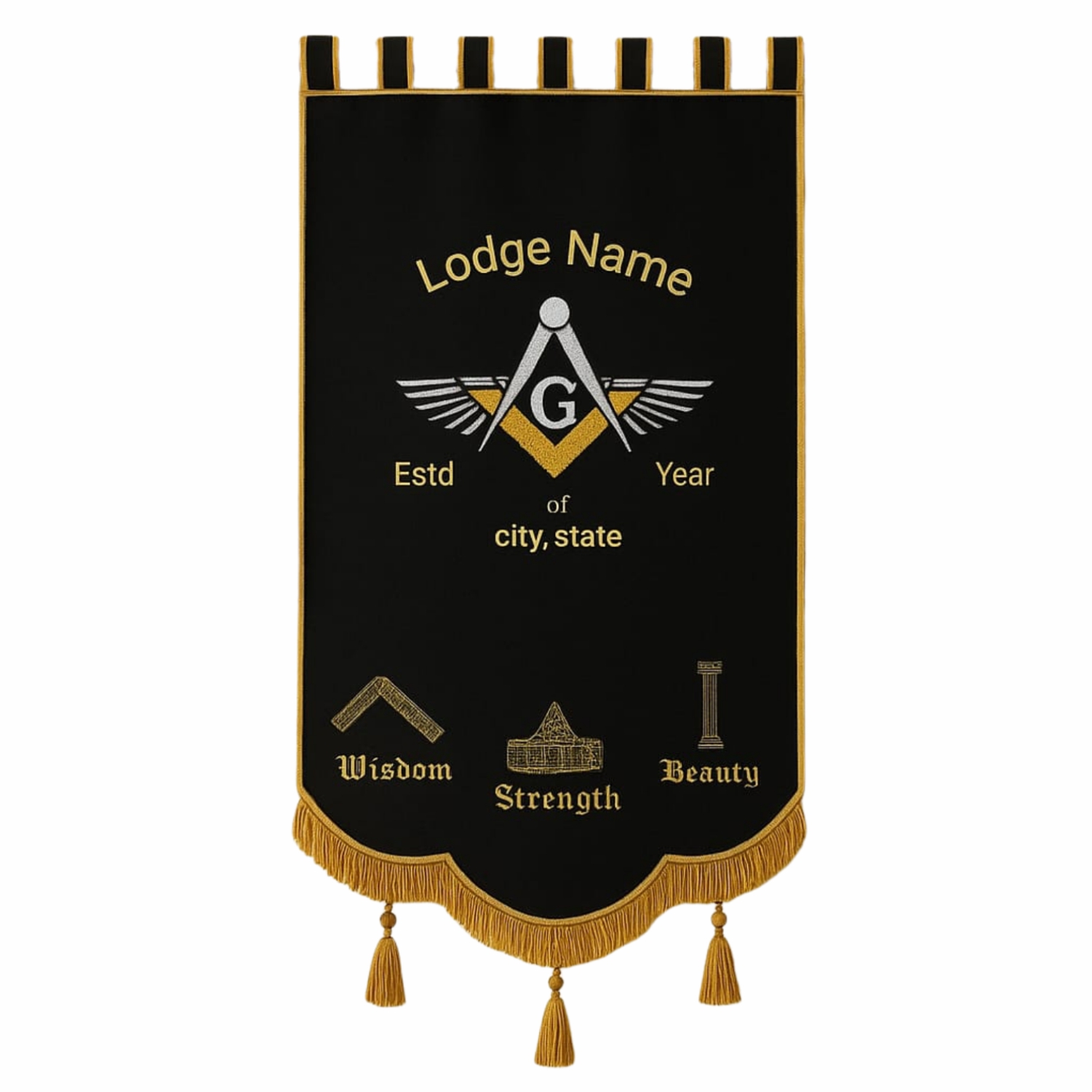 Master Mason Blue Lodge Banner