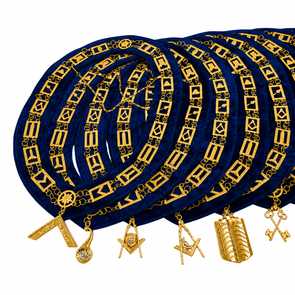 Set of 13 Masonic Chain Collars