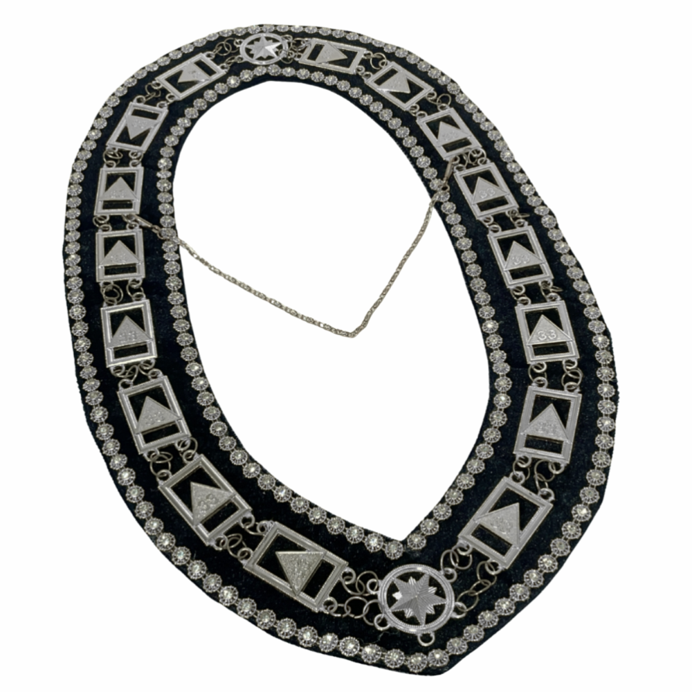 33rd Degree Chain Collar with Black Velvet