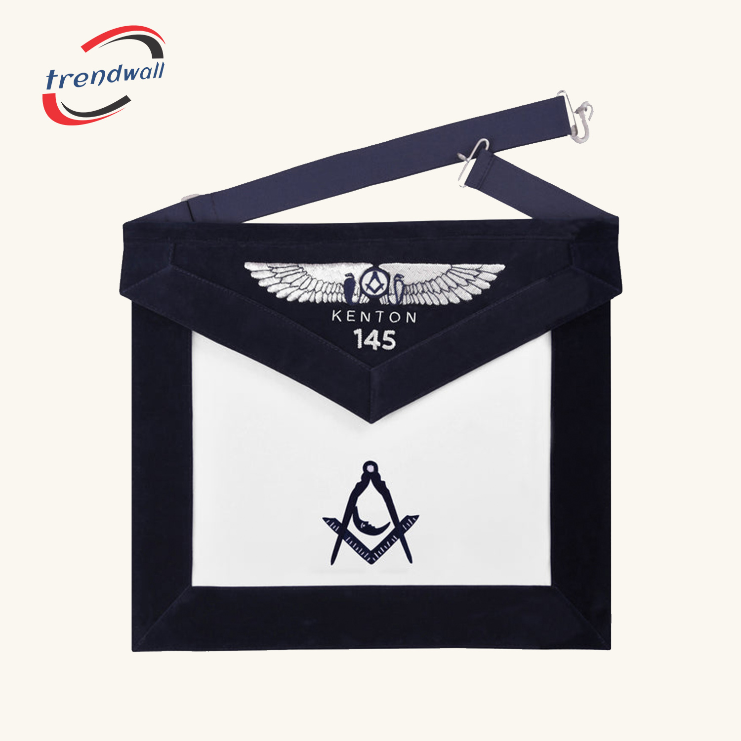 Junior Deacon Officer Apron - Kenton Lodge Navy Velvet