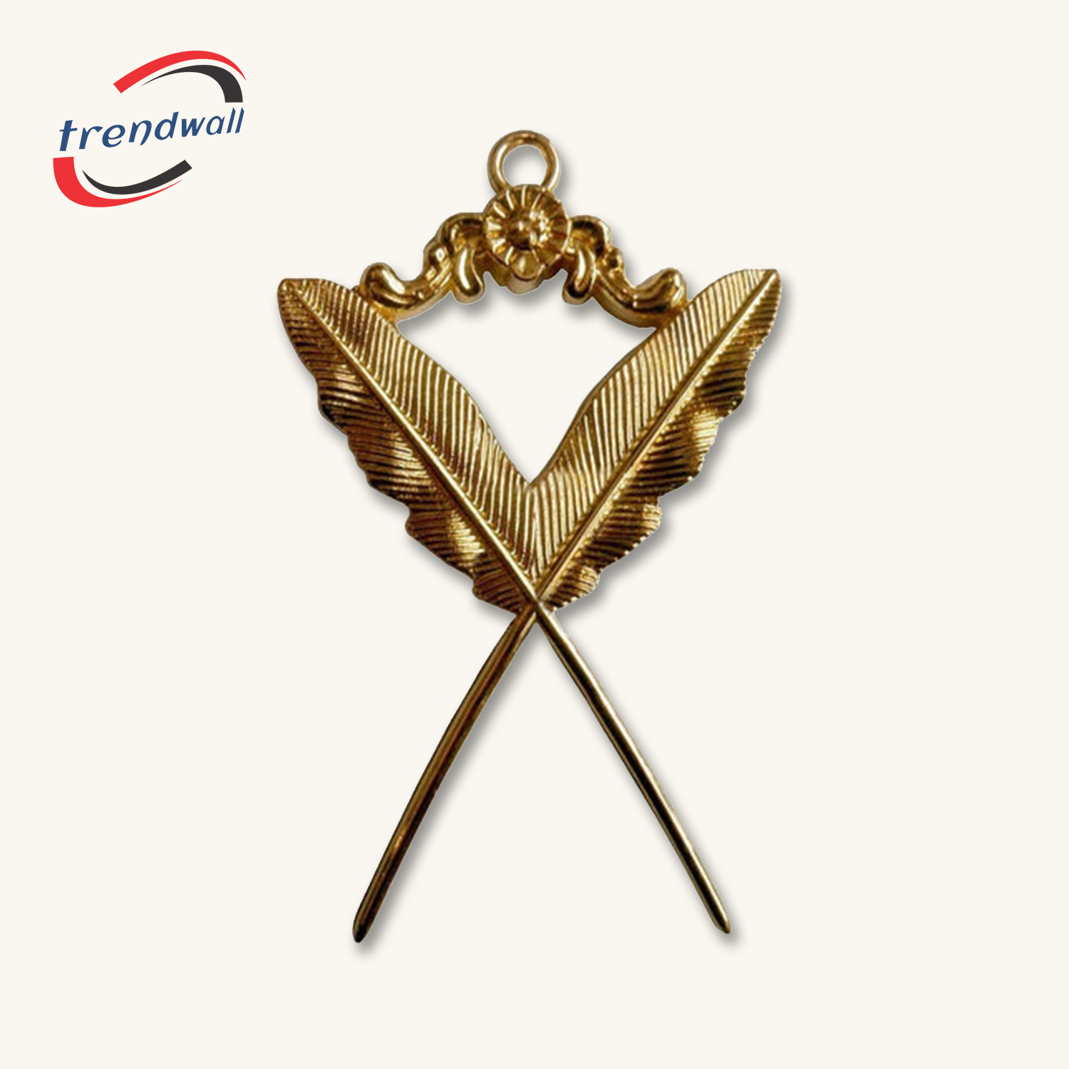 Secretary Blue Lodge Officer Collar Jewel - Gold Metal