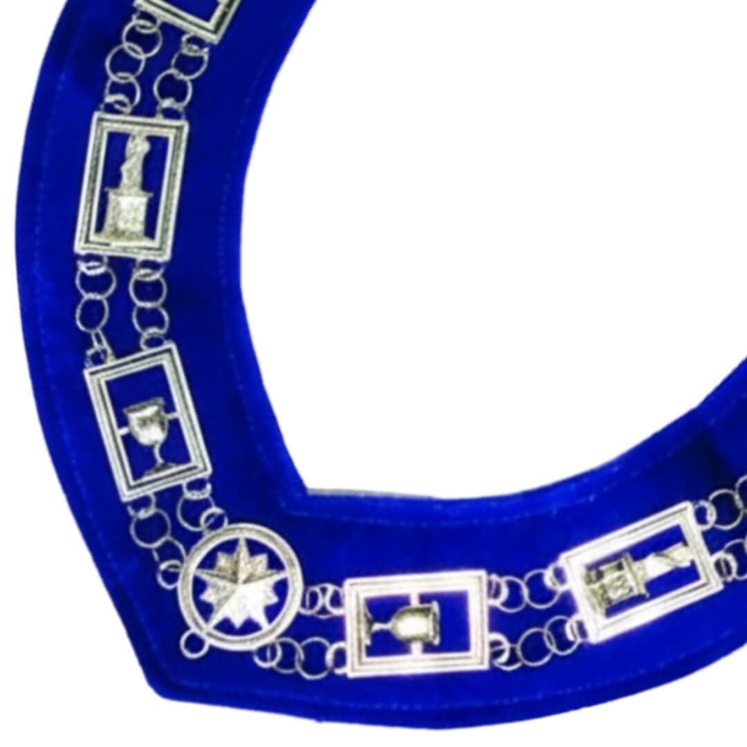 OES Chain Collar - Gold Plated on Blue Velvet