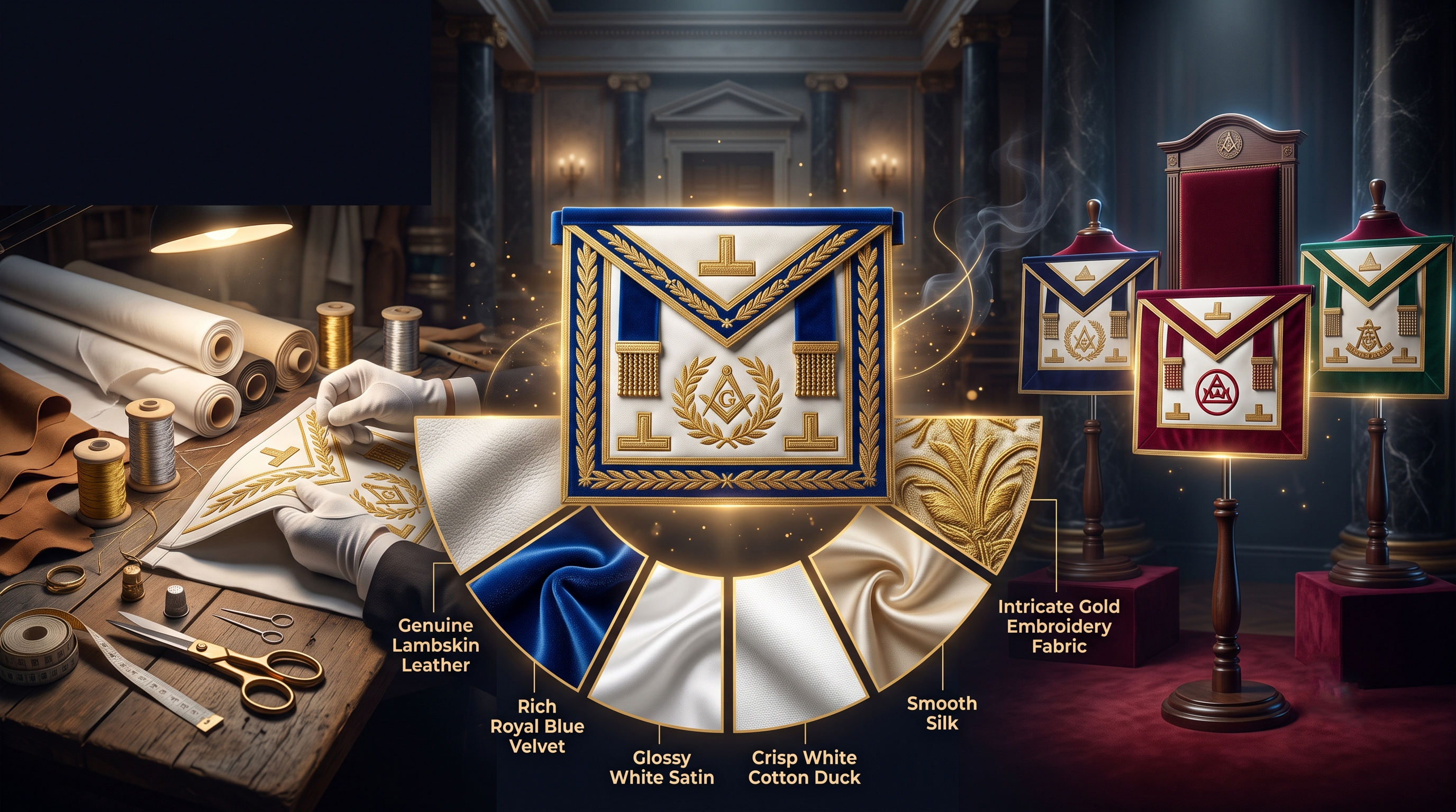 Types of Materials Used in Masonic Aprons