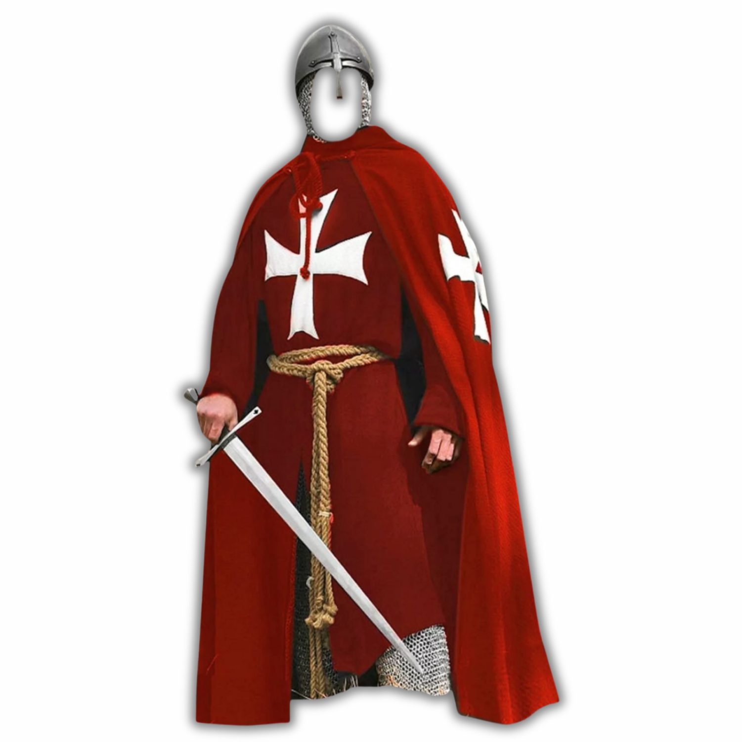 Knight Templar Medieval Tunic & Cloak