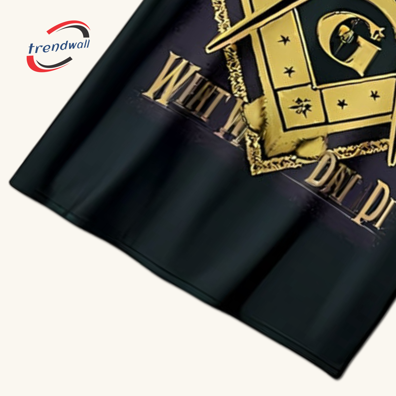 Masonic Black T-Shirt – Gold Compass & Square Unique Freemason Design 