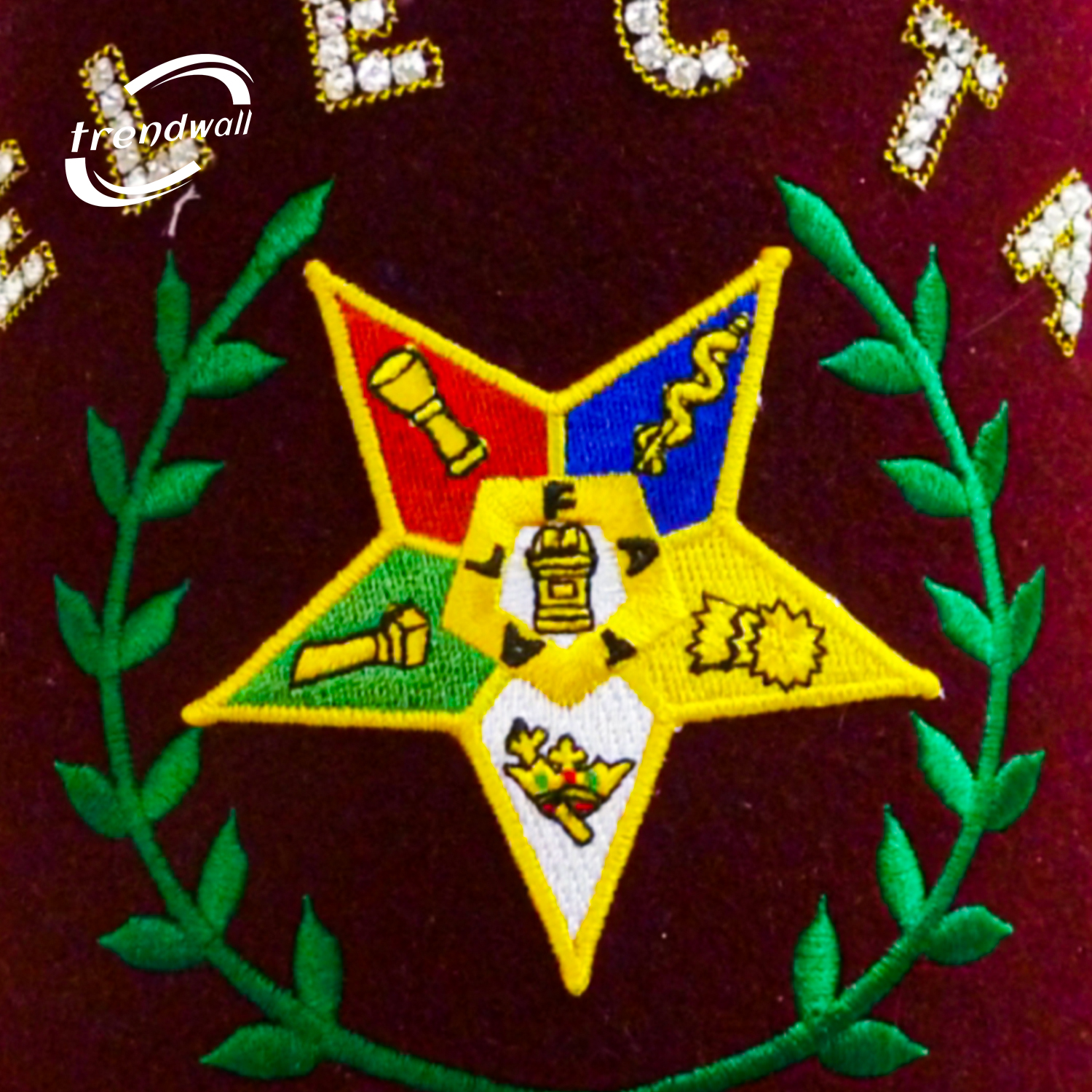 Amaranth Fez with Custom ELECTA Lodge Name & Rhinestone Work