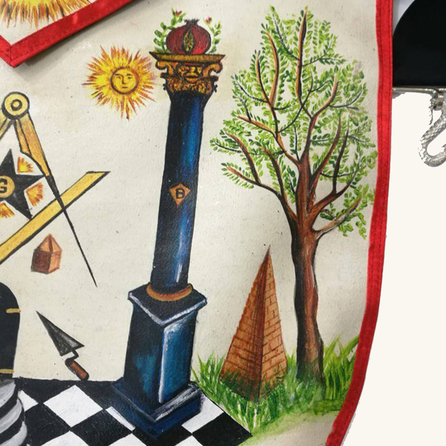 Hand-Painted Lambskin Apron