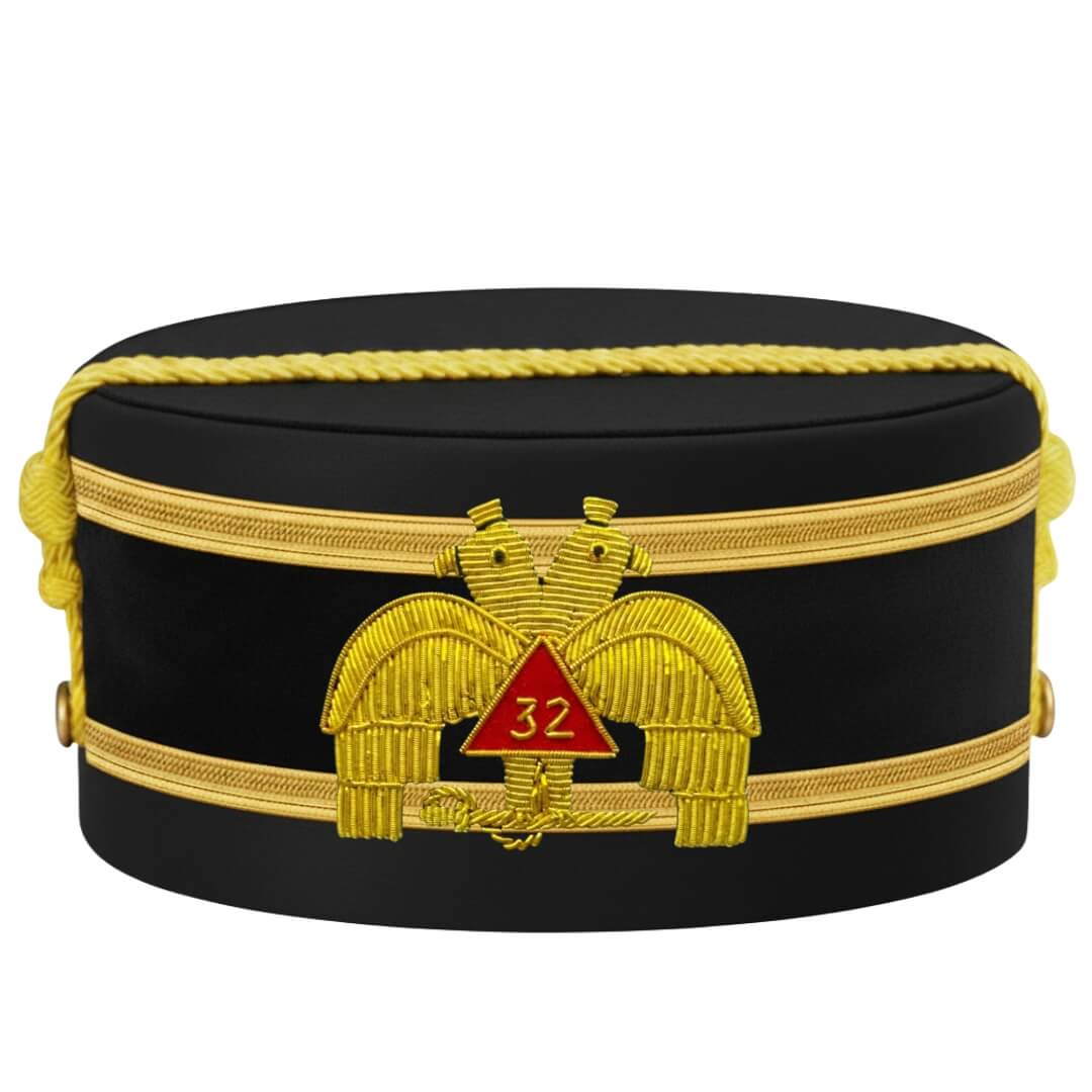 32nd Degree Scottish Rite Crown Cap - Hand Embroidered Double-Eagle