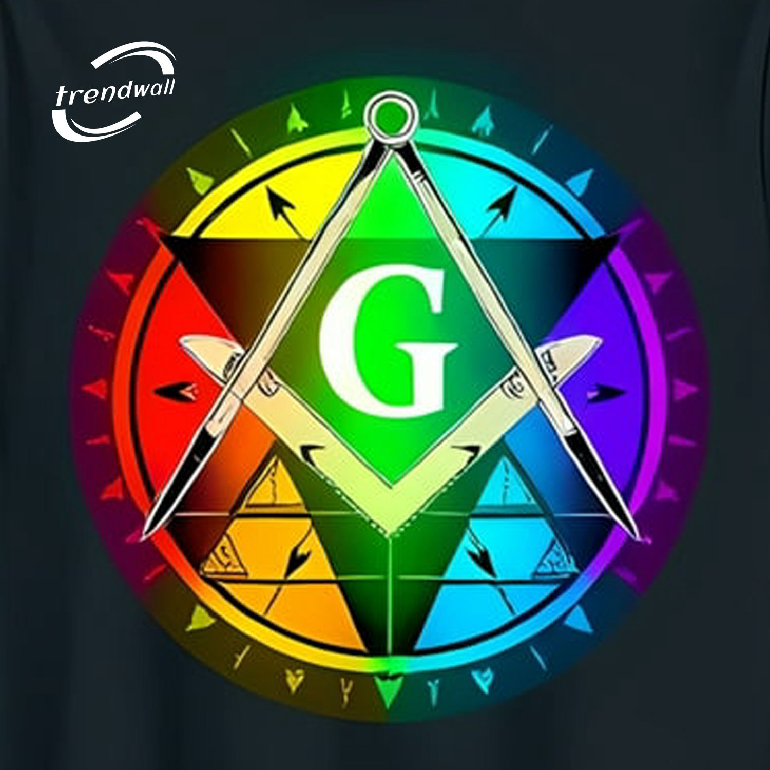 Masonic Vibrant Rainbow T-Shirt