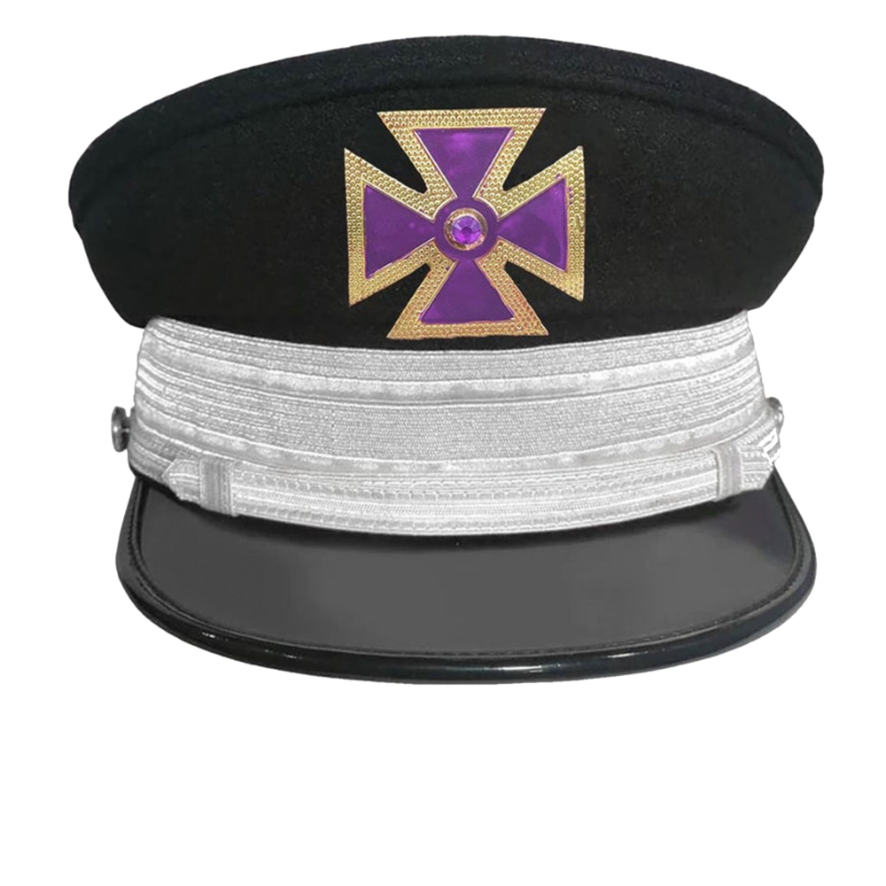 PAST GRAND COMMANDER KNIGHTS TEMPLAR COMMANDERY FATIGUE CAP -Silver