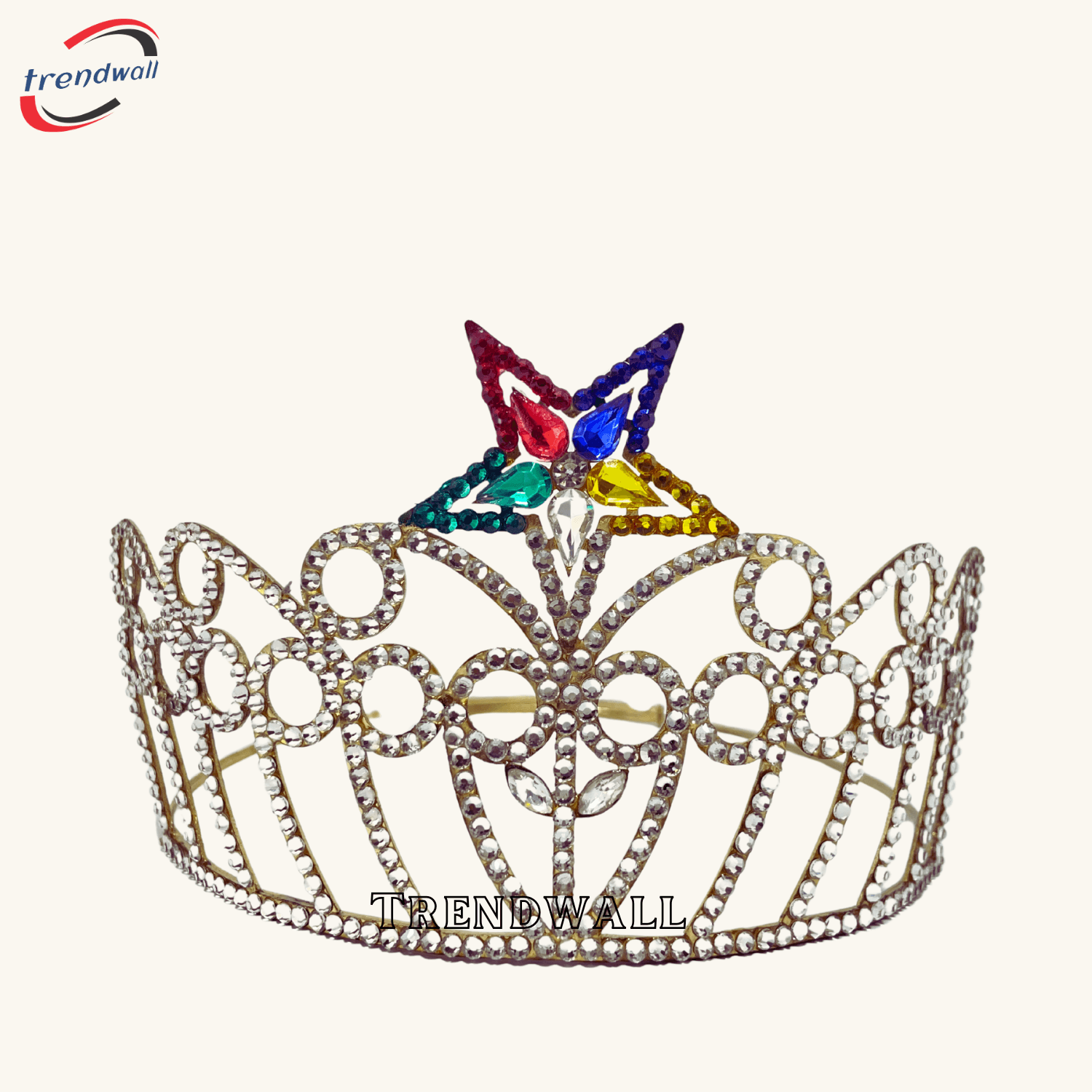 Masonic associate OES Crown Gold Tone