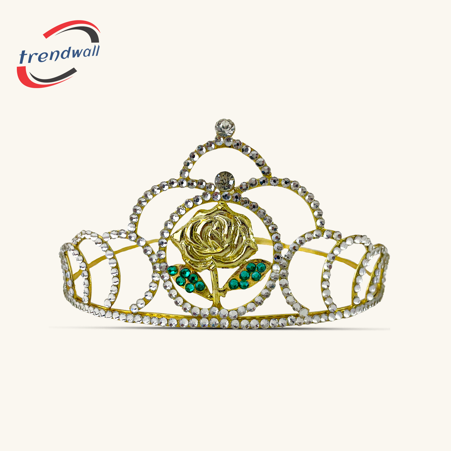 Masonic Rose Of Seven Seals Crown Gold Tone Adjustable Fitting