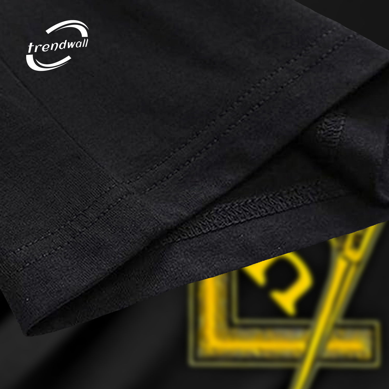 Black Masonic T-Shirt – Yellow Square & Compass Symbol Design