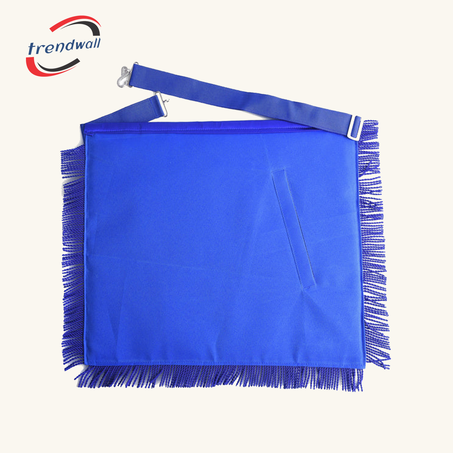 Past Master Blue Lodge Apron - Royal Blue with Wreath & White Tassels