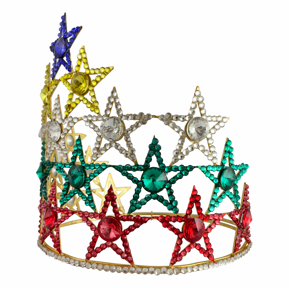 OES Stars Grand Taller Crown Rare Style Gold Tone