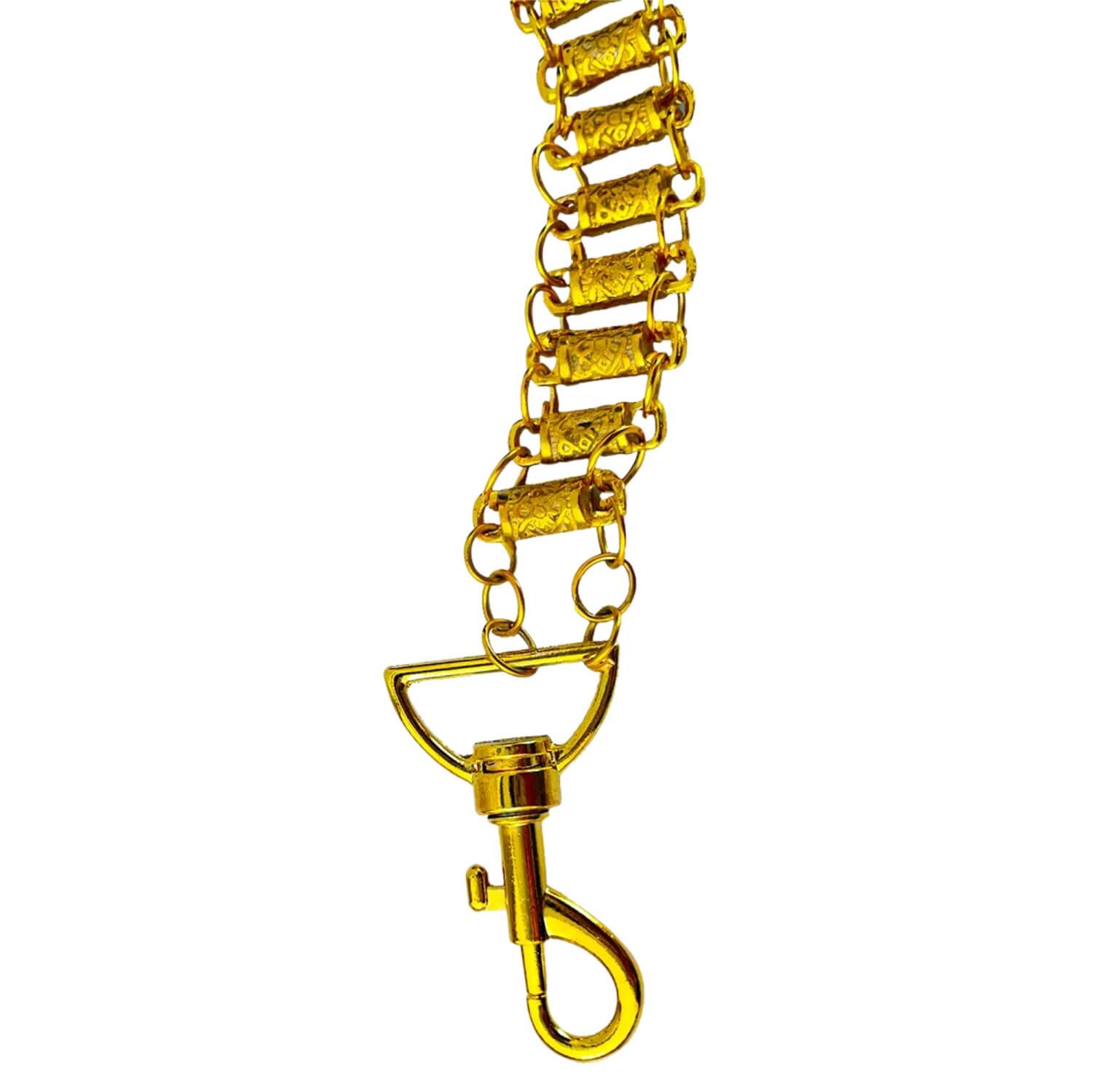 Masonic Knight Templar Belt Barrel Chains – Gold Tone Finish