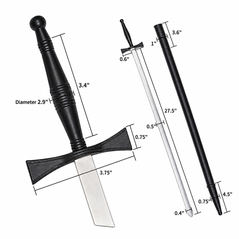 Masonic Sword - Black Hilt and Black Scabbard