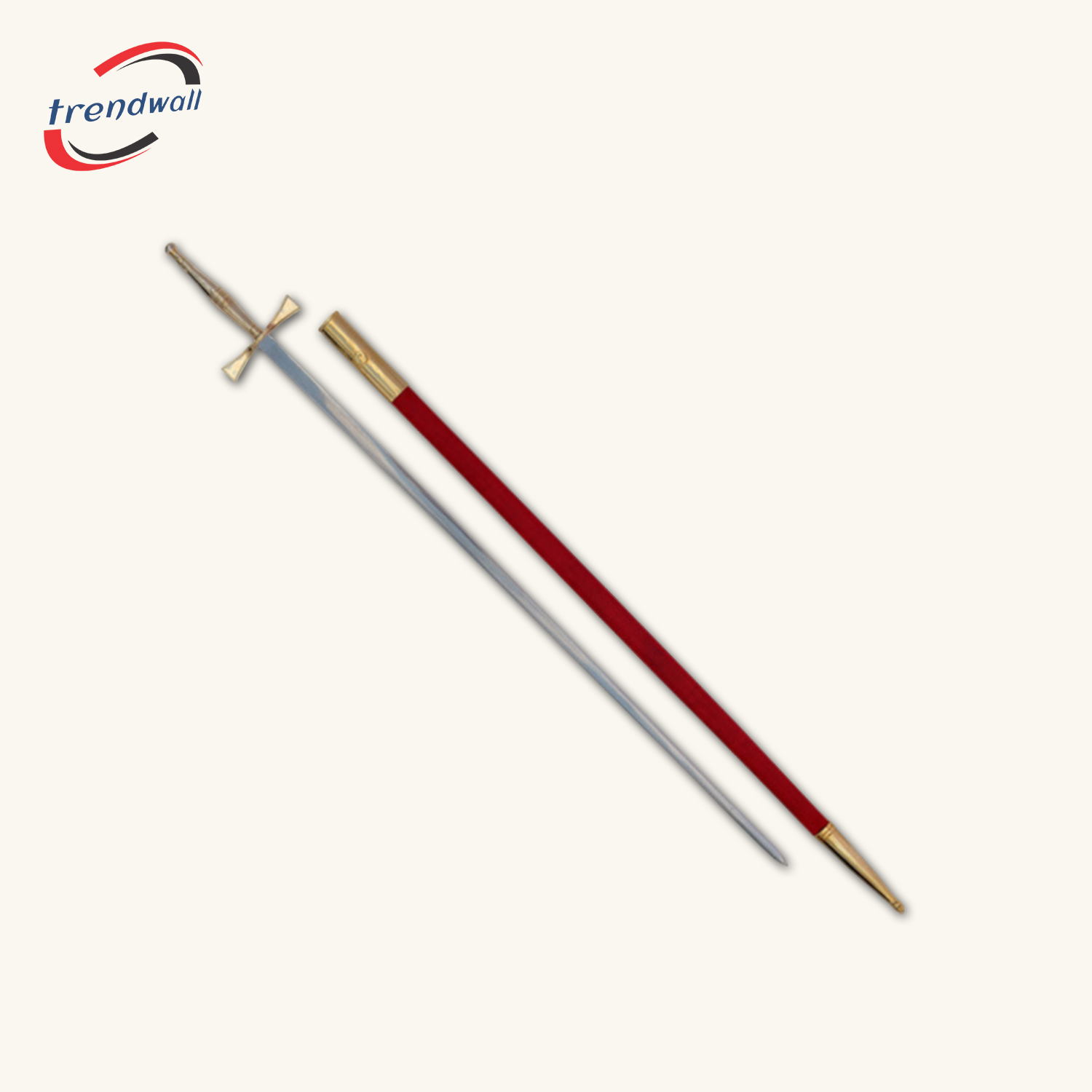 Masonic Sword - Gold Hilt with Red Scabbard