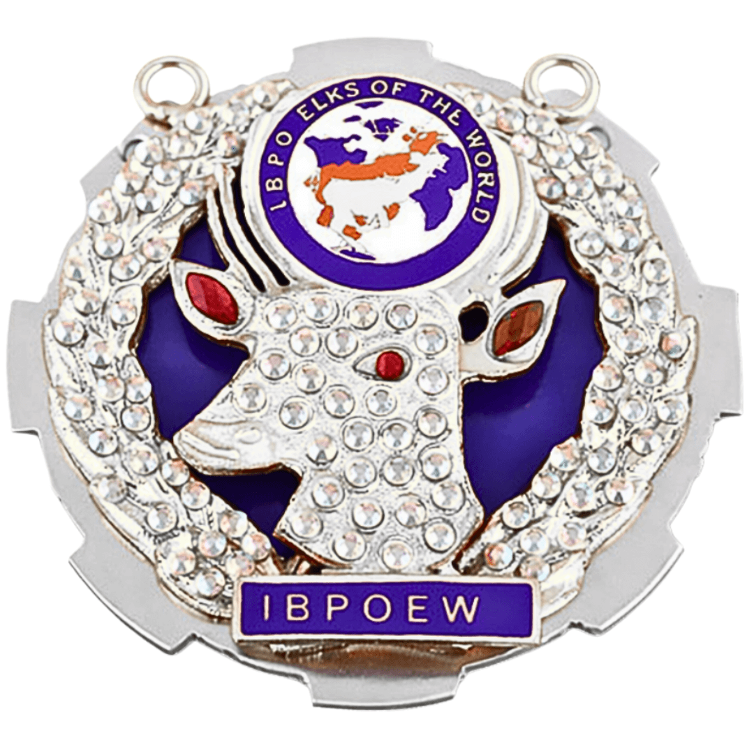 Elks of the World Collar Jewel - Buck & Doe (Gold Plated) 