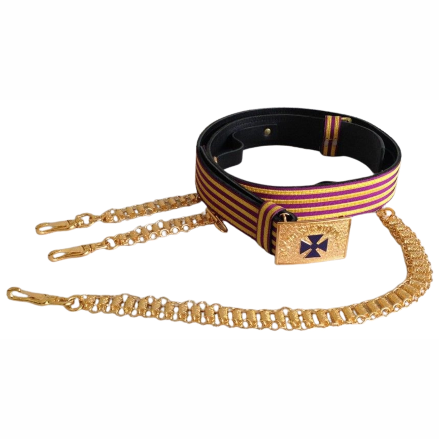 Past Grand Commander Knights Templar Commandery Belt Blue Cross