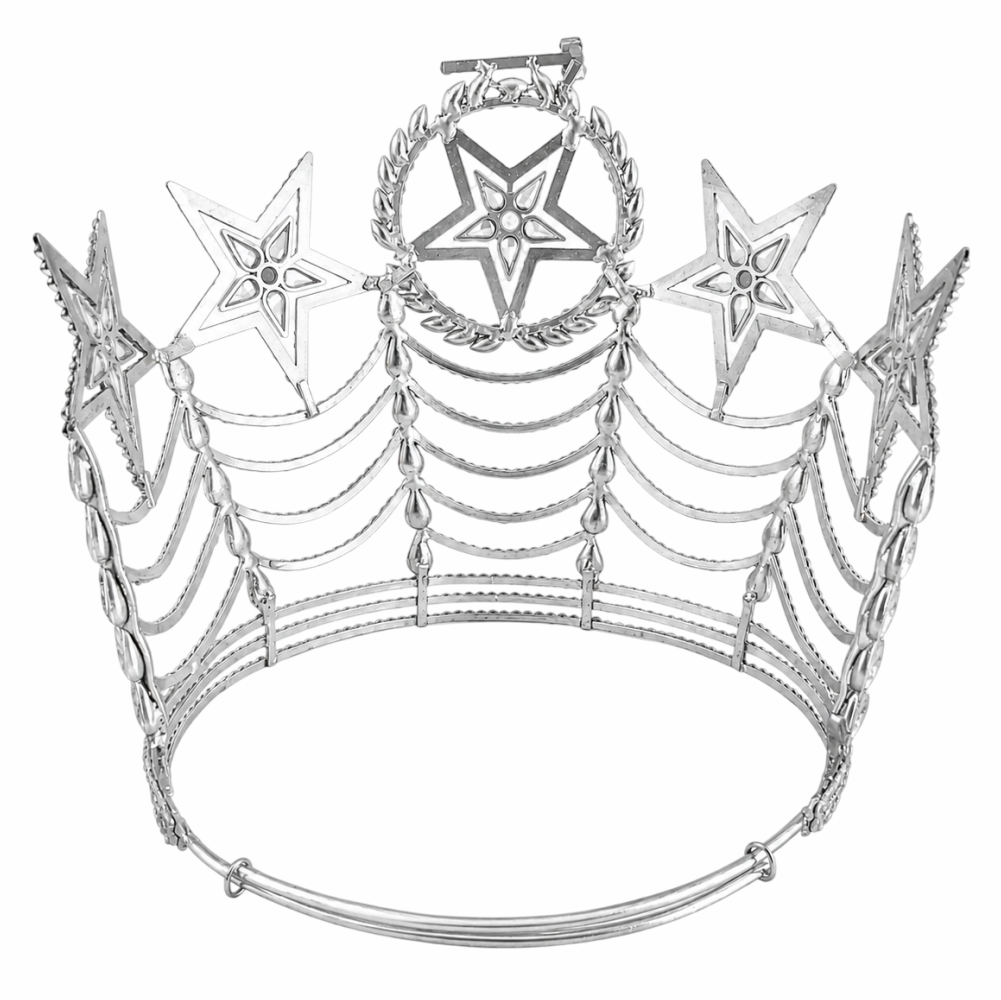Clear Star Grand Crown Silver Tone