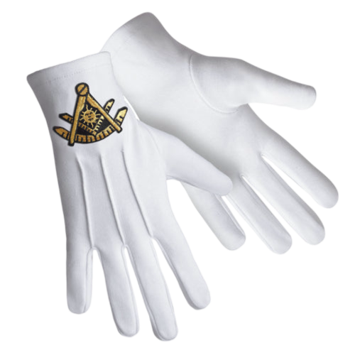 Past Master Blue Lodge California Regulation Gloves
