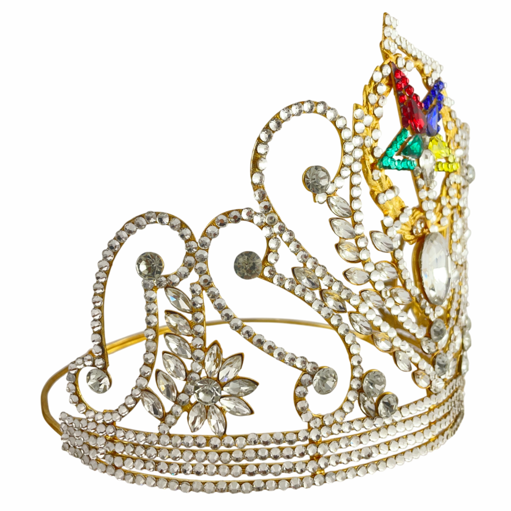 Freemason Grand Worthy Matron OES Big Size Crown & Chain Collar