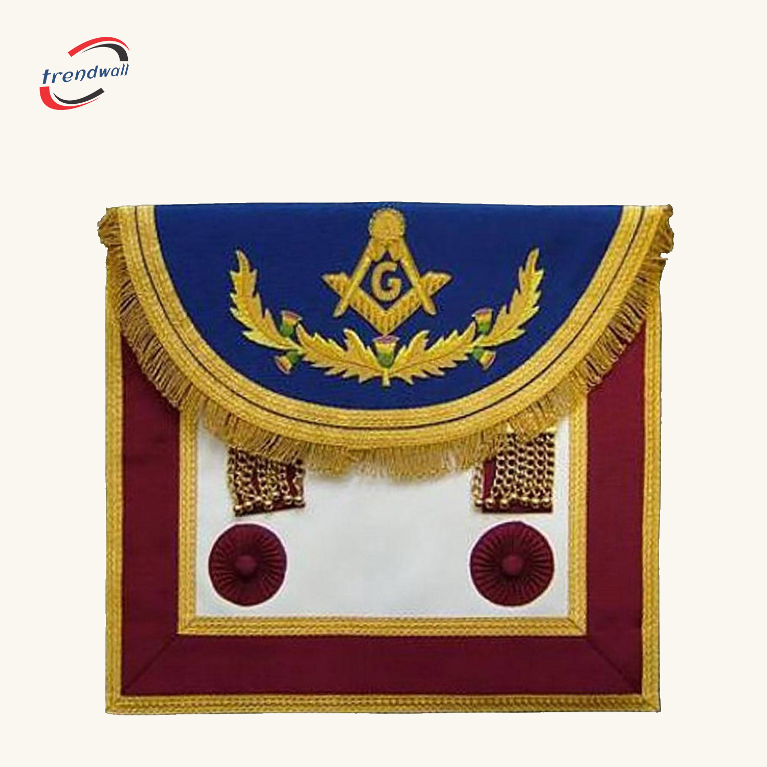 Master Mason Craft Scottish Regulation Apron - Blue & Brown