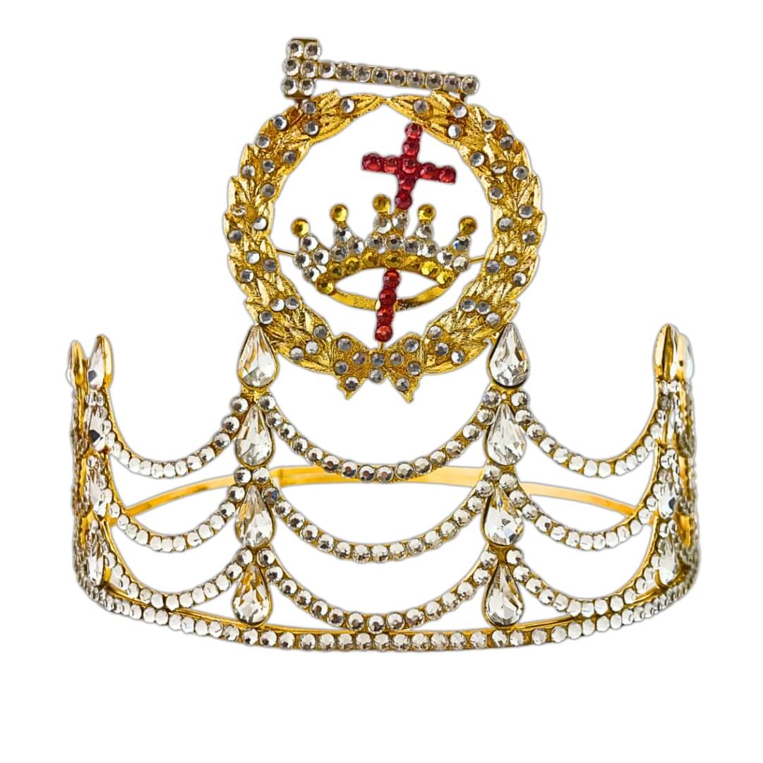 Masonic Lady Knights Templar Crown Gold Tone