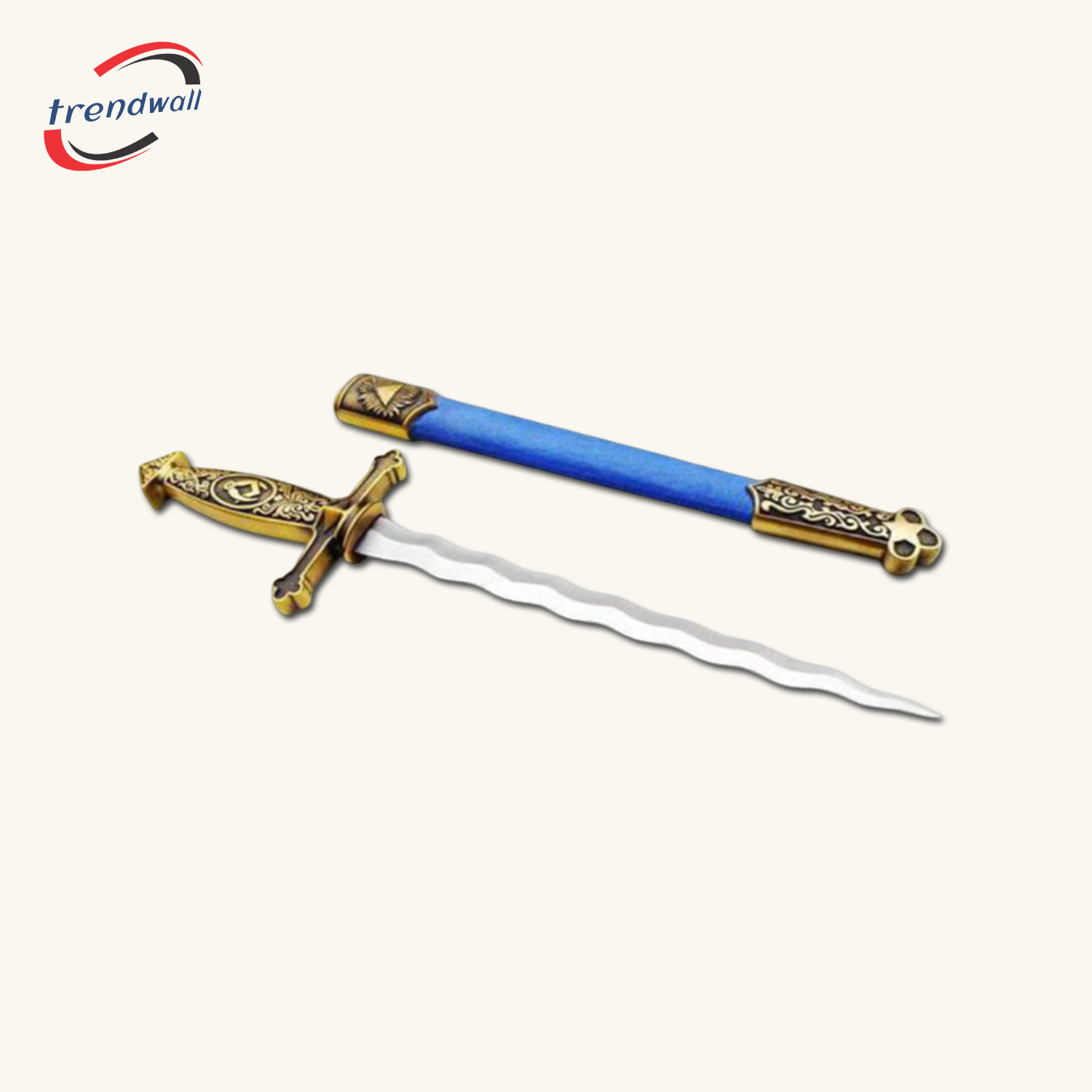Fellowcraft Blue Lodge Dagger - Square Compass Sword Snake Flaming