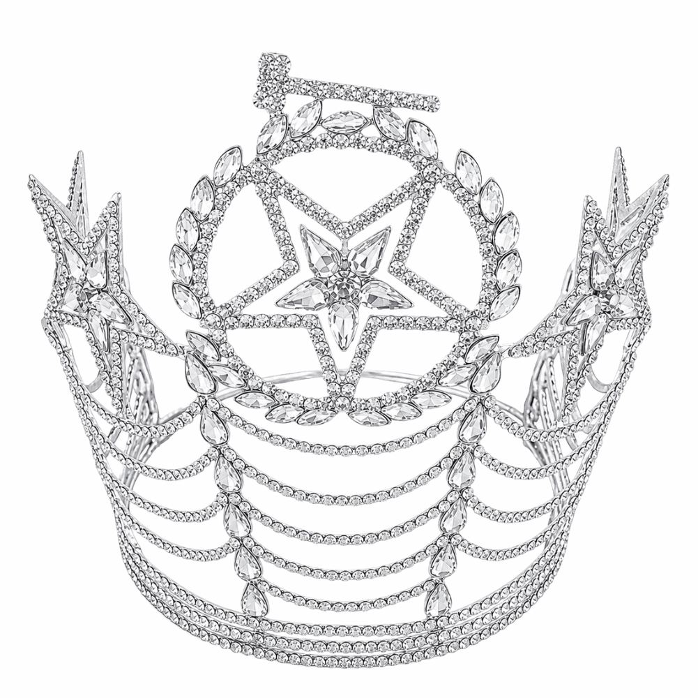 OES Grand Worthy Matron Crown – Taller Style Silver Tone