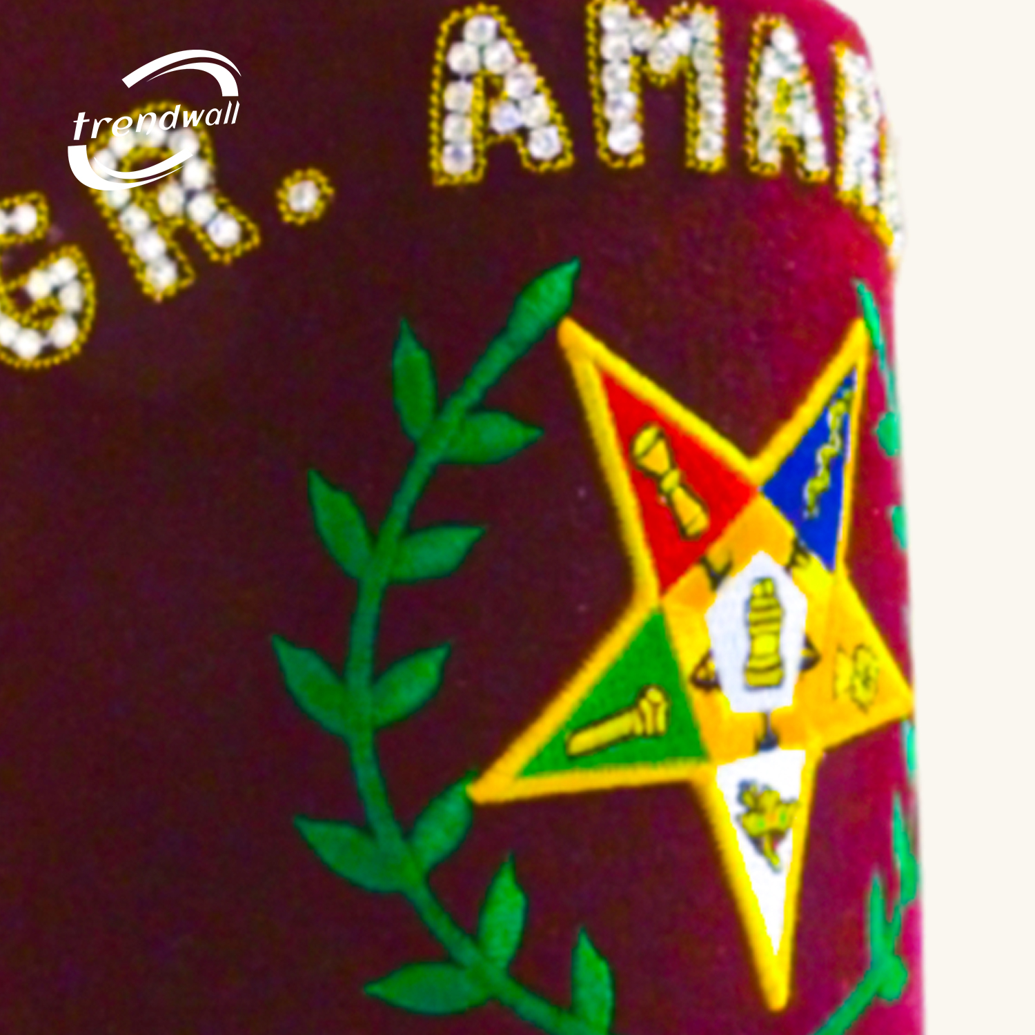 Amaranth Fez in Burgundy with Rhinestones & Custom Tassel Color