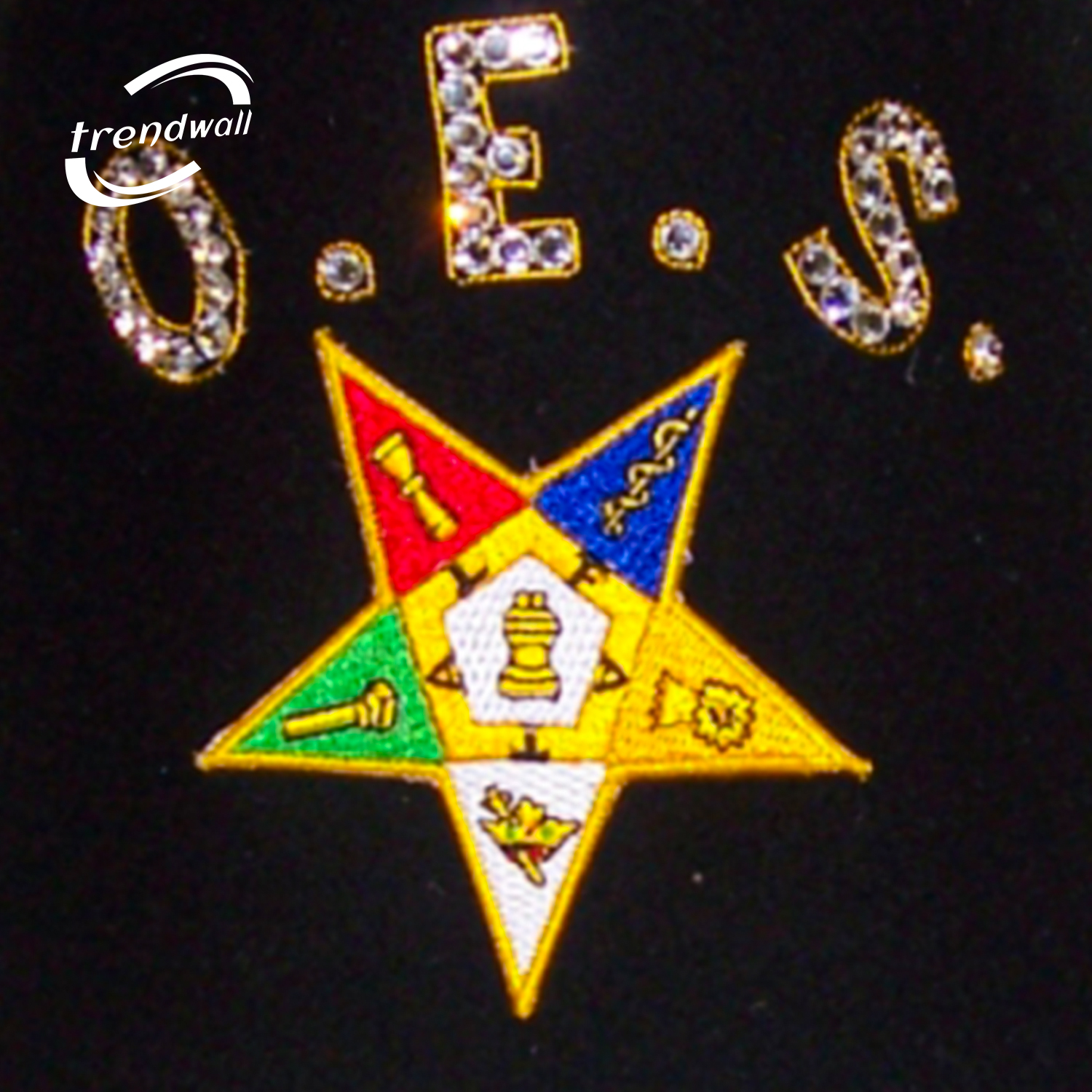 Masonic OES Black Fez with Back Custom Details & Custom Tassel Color