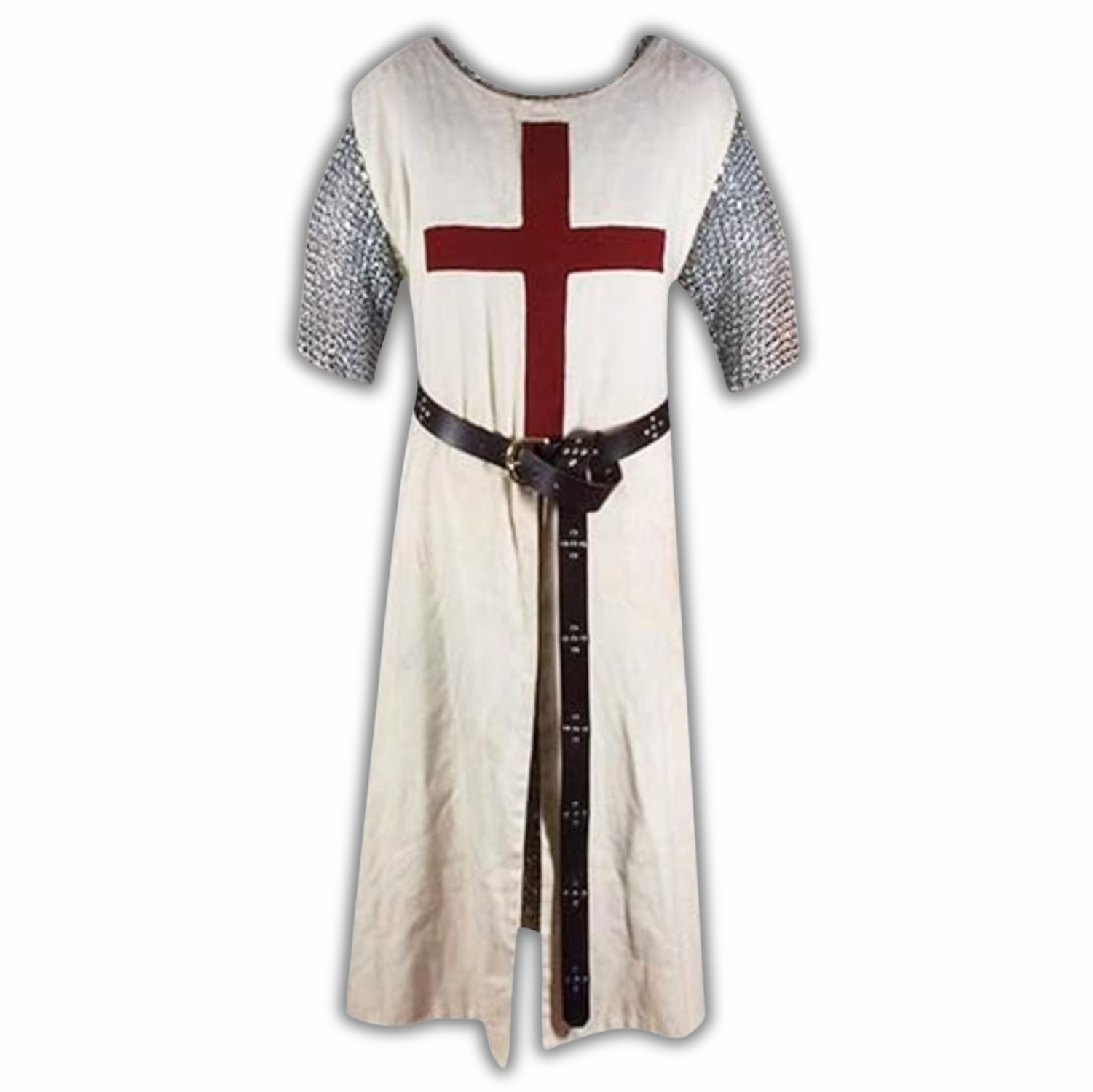 SUNLEXA Medieval Templar Knight Tunic & Hooded Cloak