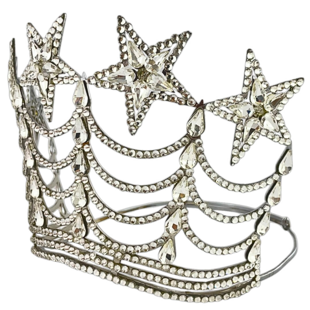 Masonic OES Tall Crown 5-Stars in Silver Tone Best Quality Crown (2)